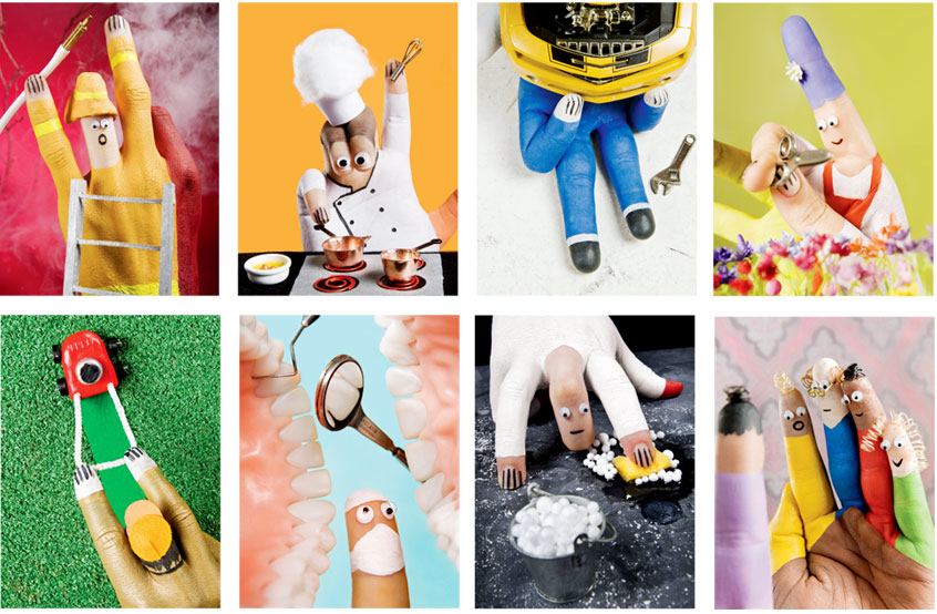 2 spreads of graphical survey results.