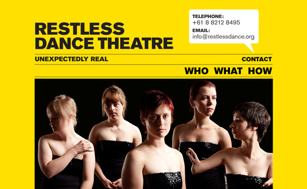 A screenshot of one of the internal pages from the Restless website.